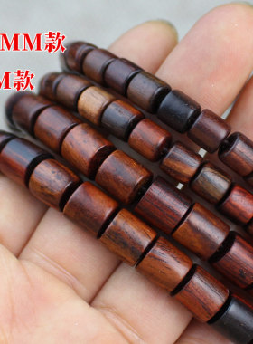 老挝酸枝手串个性桶珠交趾黄檀