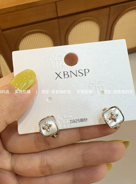 轻奢小众双层叠戴珍珠项链女高级设计感方块吊坠锁骨链网红颈