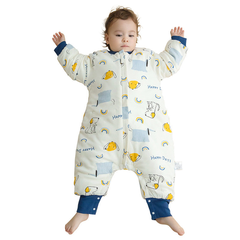 棉布树婴儿睡袋秋冬加厚纯棉儿童夹棉睡袋分腿宝宝空调房防踢被,淘宝优惠券,粉丝福利购,淘宝优惠卷