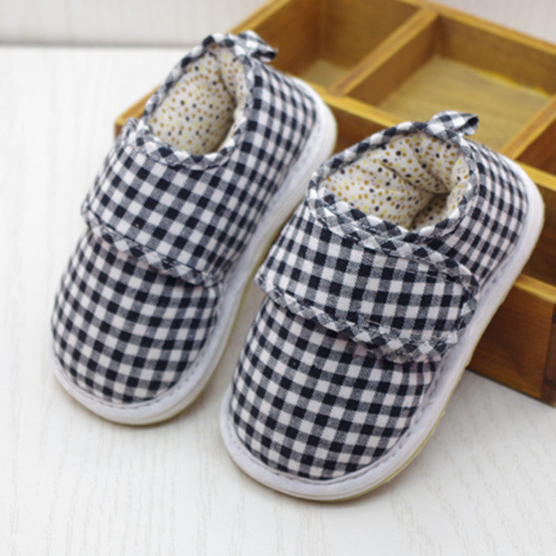 儿童手工棉花鞋加厚保暖冬季男女宝防滑千层底吸汗古风格子系带鞋,淘宝优惠券,粉丝福利购,淘宝优惠卷