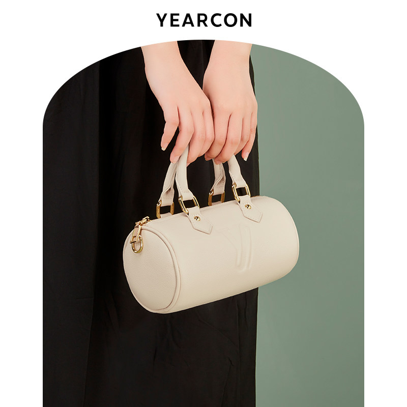 意尔康2021秋季新款小众感波士顿包 意尔康箱包女士包袋