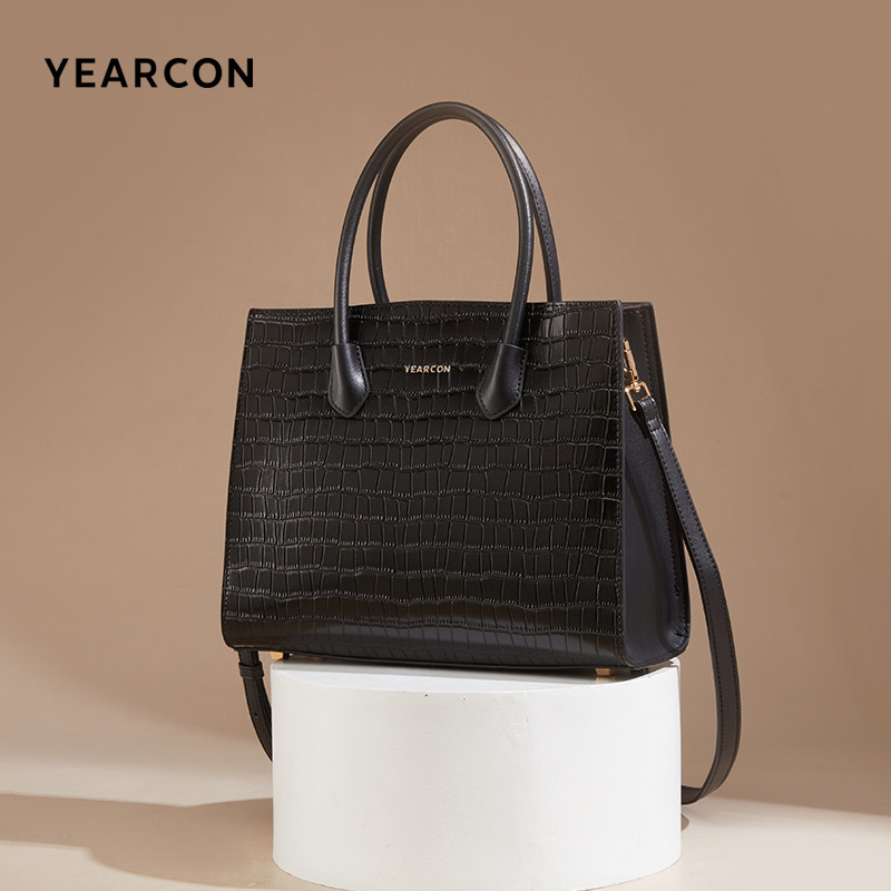 意尔康手提包2025新款女士包包牛皮质感大容量妈妈包时尚斜挎单肩,淘宝优惠券,粉丝福利购,淘宝优惠卷