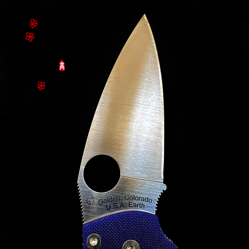 美国Spyderco蜘蛛C101GPDBL2 Manix2户外便携折刀S110V不锈钢G10-图2