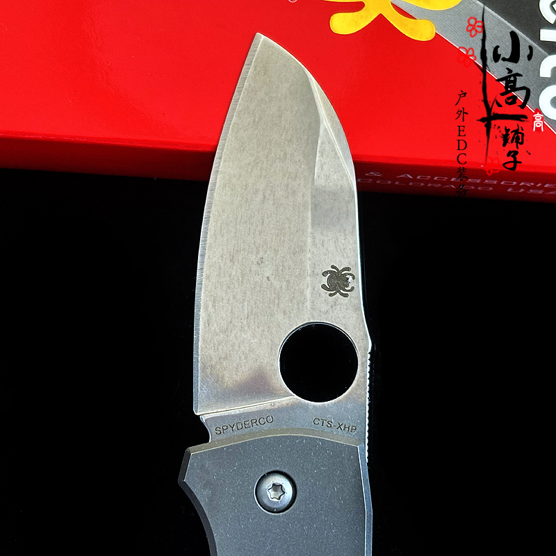 Spyderco美国蜘蛛C158TIP2 Techno钛合金户外便携随身折刀CTS-XHP - 图1