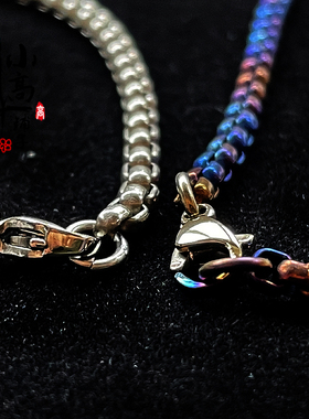 纯钛项链方珠链狗牌轻不易过敏