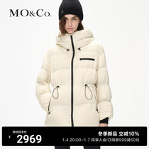 (90% goose down) MOCO2023 Winter new pint rope with no biliary anti-suede down jacket MBC4EIN015