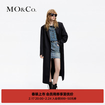 MOCO2024 Spring New Products High Proportion Cotton Wool Cushion Shoulder profile Neutral Long large coat jacket MBD1OVC006