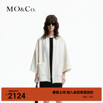 (new Chinese) MOCO2024 Spring new products wool blend easy 90% sleeves zipped jacket MBD1COTT13