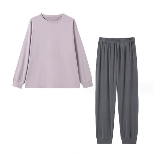 Кремовый мусс, осенняя пижама, удерживающий тепло цветной демисезонный бархатный лонгслив для влюбленных