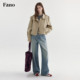 Fano Classic Retro Short Windbreaker Women's 2026 Spring New Style Lapel Raglan Sleeve Workwear Style Jacket