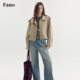 Fano Classic Retro Short Windbreaker Women's 2026 Spring New Style Lapel Raglan Sleeve Workwear Style Jacket