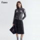 Fano ພາກຮຽນ spring ໃຫມ່ອັງກິດ retro ຊັ້ນ rhombus jacquard cape knitted cardigan ເທິງສອງສິ້ນ