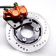 Electric vehicle accessories front fork 110 drum brake modified disc brake battery car front wheel drum brake modified hydraulic disc brake pump