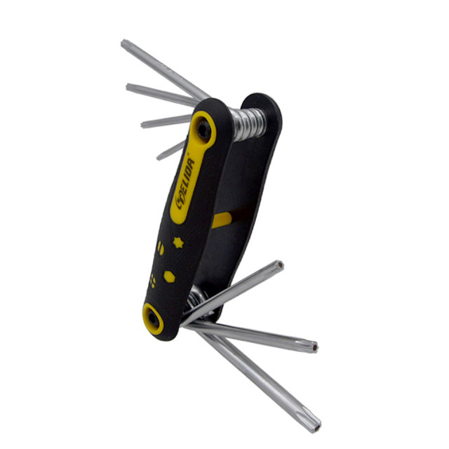 Portable folding hexagonal wrench set of eight pieces, folding hexagonal torx screwdriver