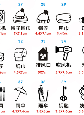 标识贴纸生活用品分类