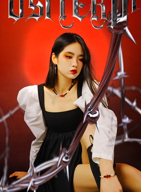 限定暗黑十字架少女黑玛瑙珍珠