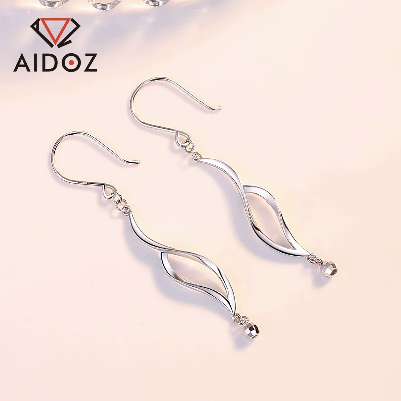 Platinum long classic earrings, platinum 950 sample
