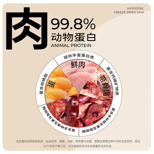 麦富迪鸡肉冻干猫零食补水营养生骨肉鲜肉成幼猫猫咪鸭肉宠物冻干 - 图2
