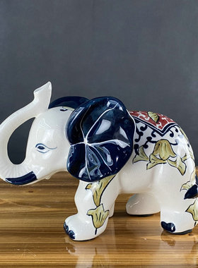 陶瓷乔迁开业风水礼物大象摆件