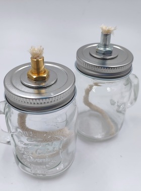 【Oil Lamp】Small Refillable Clear Glass For Restaurant Home