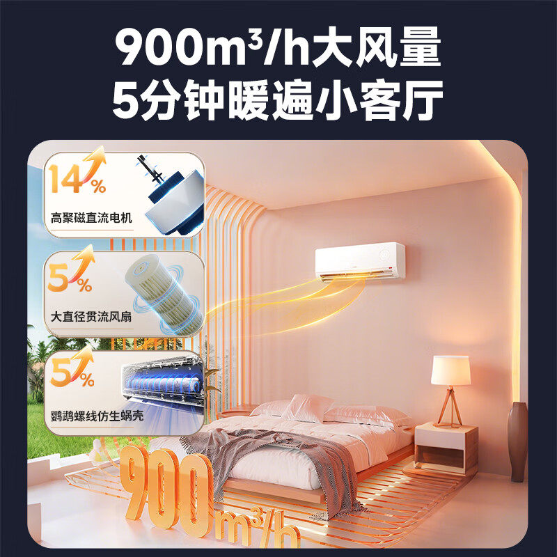 【大2匹挂机】海尔空调家用3匹挂式一级节能变频冷暖官方统帅MDA