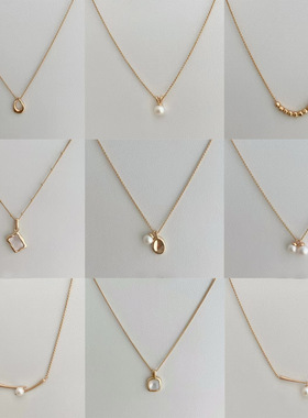 简约小巧金属爱心项链女小众设计轻奢锁骨链项饰气质百搭颈链饰品