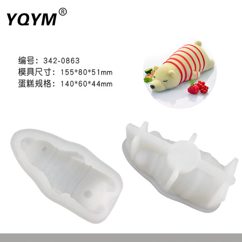 3D网红立体趴趴熊睡熊沙皮狗慕斯模具斗牛犬博美泰迪狗硅胶磨具 - 图1