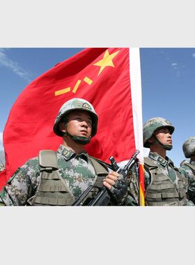 海报贴画美图 军人战士士兵海陆空三军墙壁背胶自贴大幅装饰图案