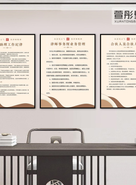 律师事务所制度挂画职业道德挂图办公室司法律咨询室墙壁画装饰画