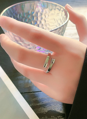 女款时尚简约轻奢风个性开口戒指