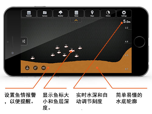 得朋探鱼器deeper start进口智能无线声纳钓鱼筏钓台钓中文