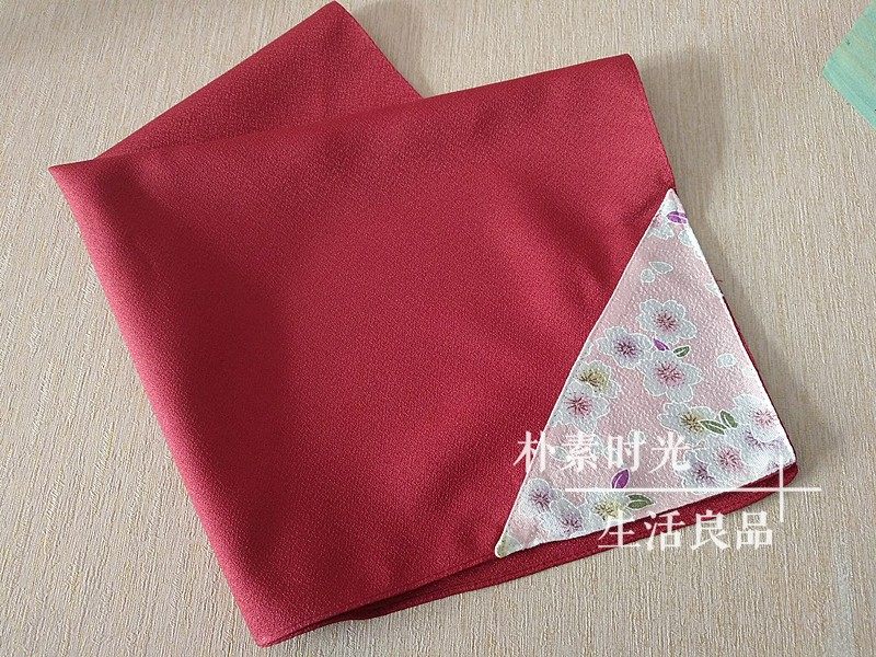 和风三件套抽绳收纳袋绦纶+手提袋+风吕敷礼品高档包装布包裹巾_虎窝淘