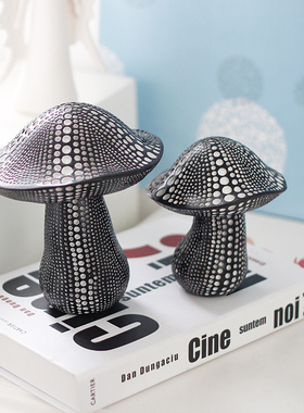 现代简约家居饰品树脂圆点蘑菇苹果梨桌面摆设工艺品装饰创意礼品