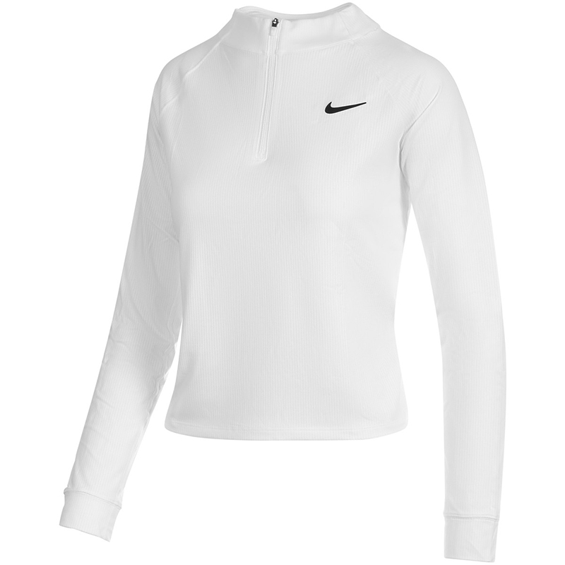 Nike耐克网球衣服女 24年秋冬法网速干半拉链长袖t恤网球裙CV4698-图3