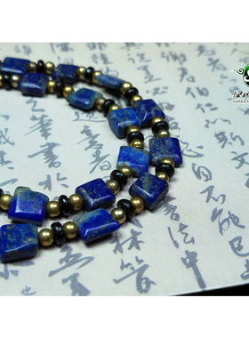 实物拍照wp1279 不还价 民族风清代多棱玛瑙双椎主珠项链