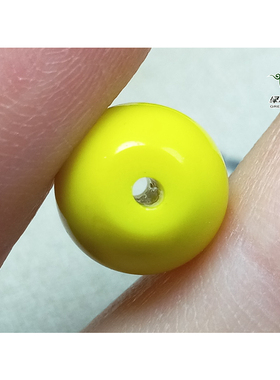实物拍照wp797 不还价 清代多颗散珠4粒黄色老琉璃圆珠约9