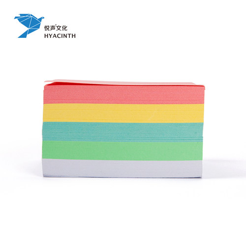 五彩无粘性便条纸彩色纸砖不粘便签纸无粘性无胶白纸折纸400张 - 图1