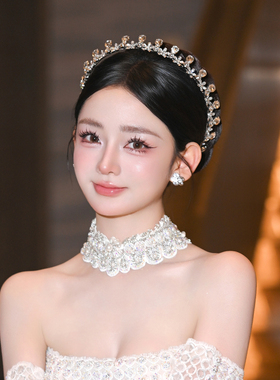 水舞A5308 简约韩式水钻新娘皇冠头饰公主王冠发箍婚纱礼服配饰