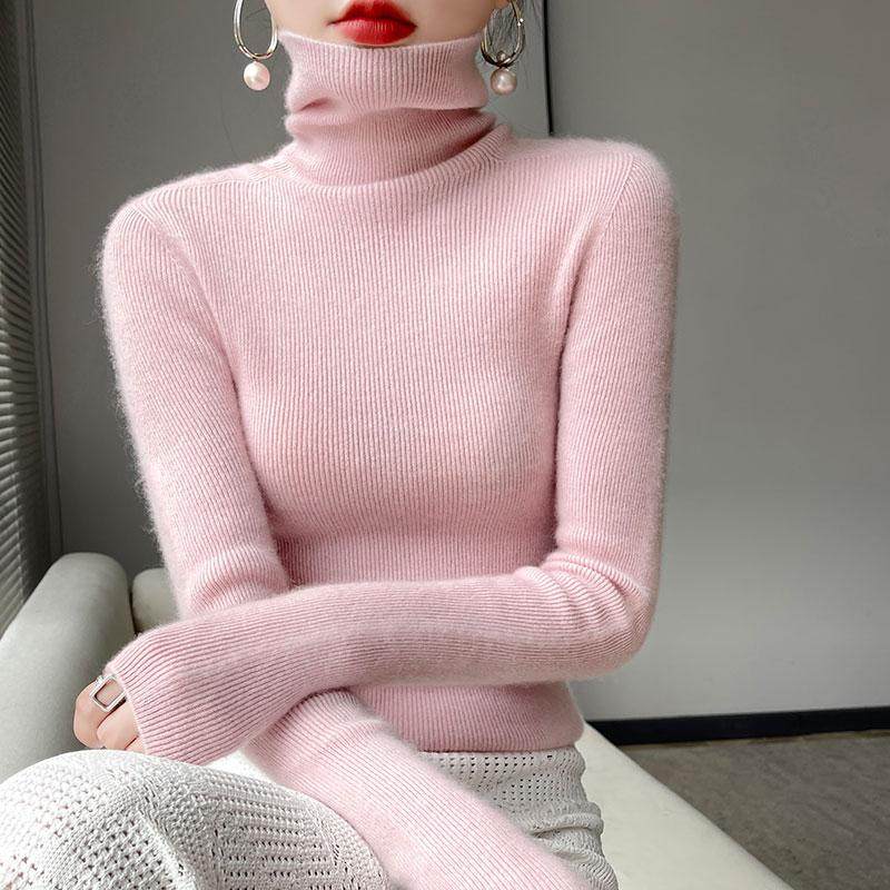 堆堆领100%纯羊毛衫女一线成衣无缝针织毛衣修身显瘦打底羊绒上衣,淘宝优惠券,粉丝福利购,淘宝优惠卷