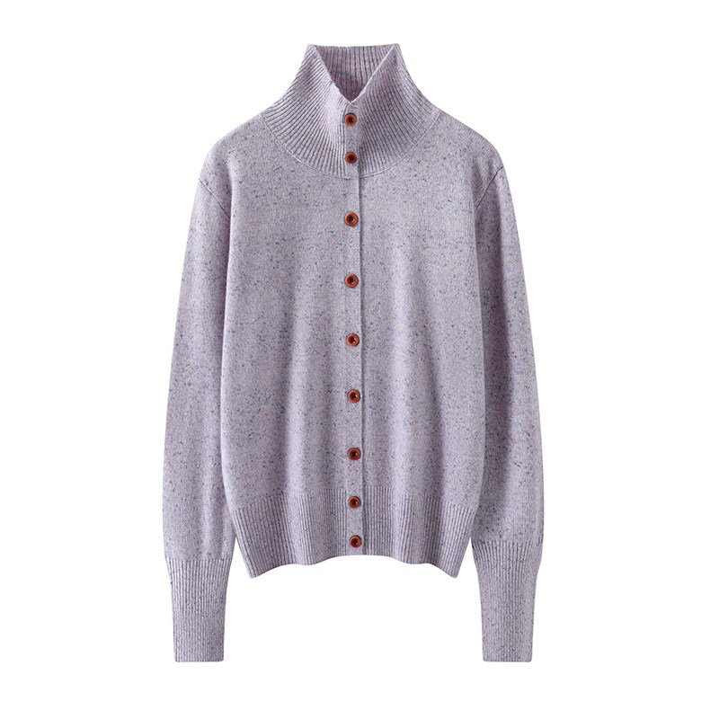 老钱风高领山羊绒开衫女高领花纱加厚针织外套毛衣宽松羊绒衫上衣,淘宝优惠券,粉丝福利购,淘宝优惠卷