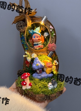 成品明星人豆微景观手工原创风铃挂饰摆件夜灯节日礼物