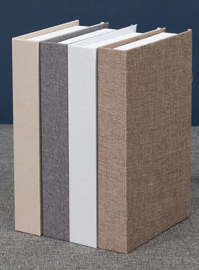 麻布新中式假书摆件仿古书壳样板间办公区装饰书办公室书柜仿真书