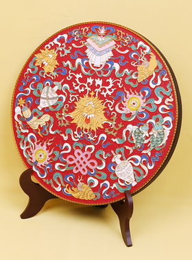 祝寿礼品珐琅彩景泰蓝玄关碳盘