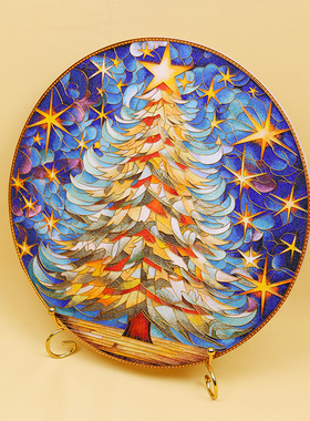 圣诞树家居挂盘摆件掐丝珐琅彩