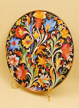 景泰蓝坐盘诗翼掐丝珐琅彩欧式