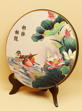 诗翼掐丝珐琅彩新中式摆盘礼品