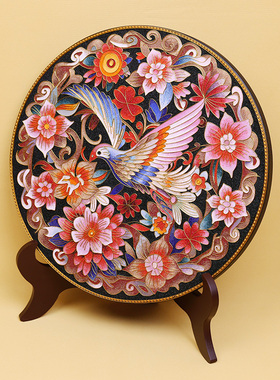 诗翼掐丝珐琅彩新中式玄关客厅