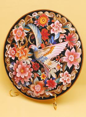 玄关客厅诗翼掐丝装饰品手工制作