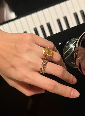 【节节高升】自留超美竹节戒指复古玫瑰金色设计款戒指