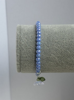 AYOUNG原创海洋蓝风铃花手链